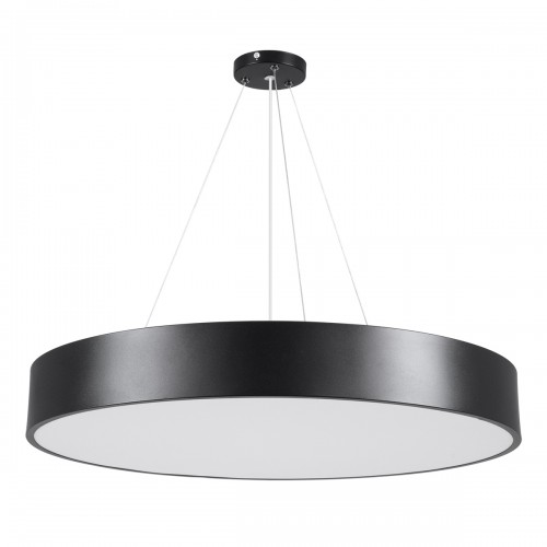 GloboStar® BURTON 61202-P Κρεμαστή Πλαφονιέρα Οροφής LED CCT 75W 8625lm 120° AC 220-240V - Εναλλαγή Φωτισμού μέσω Τηλεχειριστηρίου All In One Ψυχρό 6000k+Φυσικό 4500k+Θερμό 2700k Dimmable Φ60cm - Μαύρο - 3 Years Warranty Διακόσμηση - Φως - Χαλιά