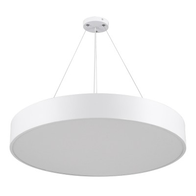 GloboStar® BURTON 61203-P Κρεμαστή Πλαφονιέρα Οροφής LED CCT 75W 8625lm 120° AC 220-240V - Εναλλαγή Φωτισμού μέσω Τηλεχειριστηρίου All In One Ψυχρό 6000k+Φυσικό 4500k+Θερμό 2700k Dimmable Φ60cm - Λευκό - 3 Years Warranty Διακόσμηση - Φως - Χαλιά