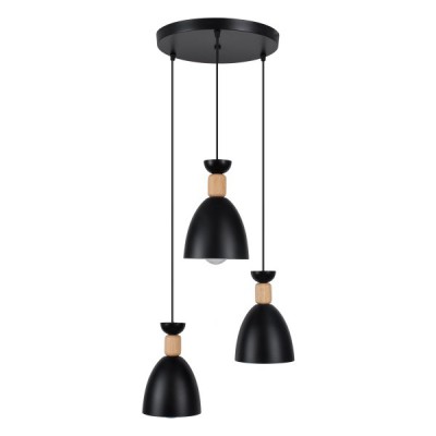 GLOBOSTAR® AVA 61572 Μοντέρνο Κρεμαστό Φωτιστικό Οροφής με Ντουί 3 x E27 AC 220-240V IP20 - Μαύρο & Μπεζ - Μ35 x Π35 x Υ130cm GLOBOSTAR® AVA 61572 Μοντέρνο Κρεμαστό Φωτιστικό Οροφής με Ντουί 3 x E27 AC 220-240V IP20 - Μαύρο & Μπεζ - Μ35 x Π35 x Υ130cm