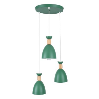 GLOBOSTAR® AVA 61575 Μοντέρνο Κρεμαστό Φωτιστικό Οροφής με Ντουί 3 x E27 AC 220-240V IP20 - Πράσινο & Μπεζ - Μ35 x Π35 x Υ130cm GLOBOSTAR® AVA 61575 Μοντέρνο Κρεμαστό Φωτιστικό Οροφής με Ντουί 3 x E27 AC 220-240V IP20 - Πράσινο & Μπεζ - Μ35 x Π35 x Υ130cm