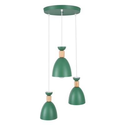 GLOBOSTAR® AVA 61575 Μοντέρνο Κρεμαστό Φωτιστικό Οροφής με Ντουί 3 x E27 AC 220-240V IP20 - Πράσινο & Μπεζ - Μ35 x Π35 x Υ130cm GLOBOSTAR® AVA 61575 Μοντέρνο Κρεμαστό Φωτιστικό Οροφής με Ντουί 3 x E27 AC 220-240V IP20 - Πράσινο & Μπεζ - Μ35 x Π35 x Υ130cm