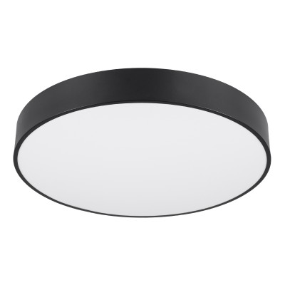 GloboStar® BURTON 61202-S Πλαφονιέρα Οροφής LED CCT 75W 8625lm 120° AC 220-240V - Εναλλαγή Φωτισμού μέσω Τηλεχειριστηρίου All In One Ψυχρό 6000k+Φυσικό 4500k+Θερμό 2700k Dimmable Φ60cm - Μαύρο - 3 Years Warranty Διακόσμηση - Φως - Χαλιά
