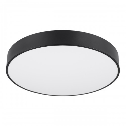 GloboStar® BURTON 61202-S Πλαφονιέρα Οροφής LED CCT 75W 8625lm 120° AC 220-240V - Εναλλαγή Φωτισμού μέσω Τηλεχειριστηρίου All In One Ψυχρό 6000k+Φυσικό 4500k+Θερμό 2700k Dimmable Φ60cm - Μαύρο - 3 Years Warranty Διακόσμηση - Φως - Χαλιά