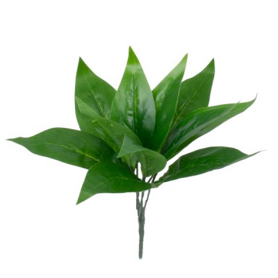 GloboStar® ARROW ROOT 78231 Τεχνητό Φυτό Αραρούτι - Μπουκέτο Διακοσμητικών Φυτών - Κλαδιών με Φύλλωμα Πράσινο Υ27cm