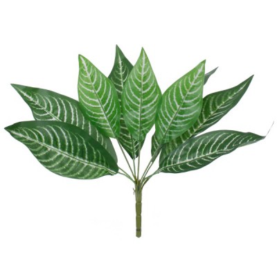 GloboStar® MADAGASCAR JEWEL 78274 Τεχνητό Φυτό Ευφορβία - Μπουκέτο Διακοσμητικών Φυτών - Κλαδιών με Φύλλωμα Πράσινο Υ35cm