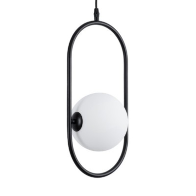 GLOBOSTAR® HAMBURG 00589 Μοντέρνο Κρεμαστό Φωτιστικό Οροφής με Ντουί 1 x G9 AC 220-240V IP20 - Μαύρο & Λευκό - Μ20 x Π15 x Υ40cm