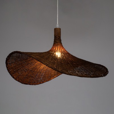 GloboStar® CUBA 01722 Vintage Κρεμαστό Φωτιστικό Οροφής Μονόφωτο 1 x E27 Καφέ Ξύλινο Bamboo Φ63 x Y32cm Διακόσμηση - Φωτισμός - Χαλιά GloboStar® CUBA 01722 Vintage Κρεμαστό Φωτιστικό Οροφής Μονόφωτο 1 x E27 Καφέ Ξύλινο Bamboo Φ63 x Y32cm Διακόσμηση - Φωτισμός - Χαλιά