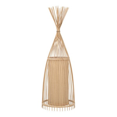 GLOBOSTAR® AZORES 01753 Boho Επιδαπέδιο Φωτιστικό με Ντουί 1 x E27 AC 220-240V IP20 - Μπεζ - Μ30 x Π30 x Υ90cm