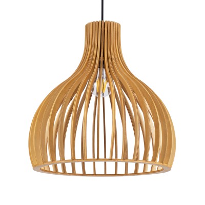 GLOBOSTAR® SCANDINAVIA 01697 Boho Κρεμαστό Φωτιστικό Οροφής με Ντουί 1 x E27 AC 220-240V IP20 - Μπεζ - Μ35 x Π35 x Υ35cm