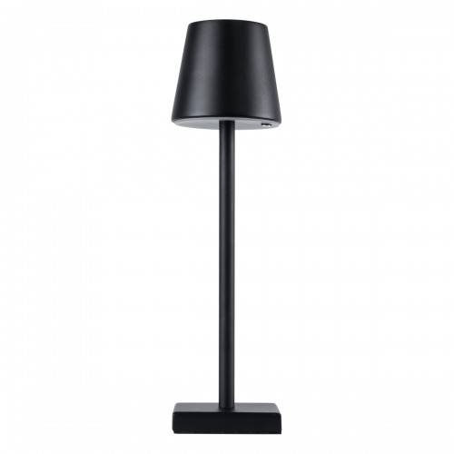 GloboStar® NEGA 60473 Μοντέρνο Επιτραπέζιο Φωτιστικό Πορτατίφ LED 2.2W 154lm 360° DC 5V Επαναφορτιζόμενο με Μπαταρία Li-ion 4000mAh - Διακόπτη Αφής - Θερμό Λευκό 2700K - Dimmable - D10 x H39cm - Μαύρο - 2 Years Warranty Διακόσμηση - Φως - Χαλιά