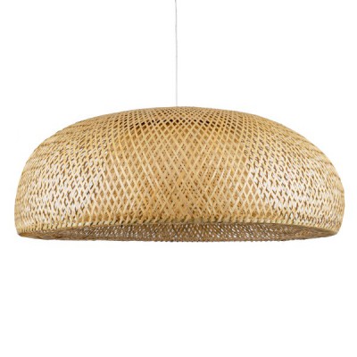 GLOBOSTAR® SAN TROPEZ 00673 Boho Κρεμαστό Φωτιστικό Οροφής με Ντουί 1 x E27 AC 220-240V IP20 - Μπεζ - Μ100 x Π100 x Y35cm