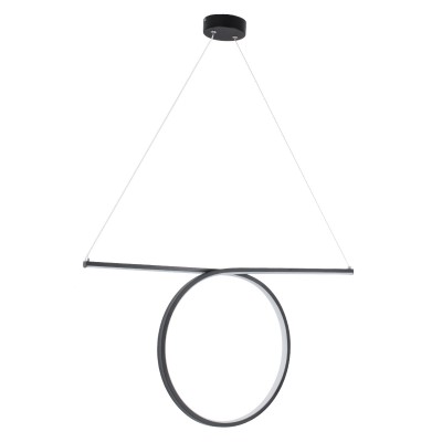 GloboStar® ROME 61294 Κρεμαστό Φωτιστικό Οροφής Linear Design LED CCT 24W 2640lm 200° AC 220-240V - Εναλλαγή Φωτισμού μέσω Διακόπτη On/Off All In One Ψυχρό 6000k+Φυσικό 4500k+Θερμό 2700k Μ65.5 x Π4 x Υ33cm - Μαύρο - 3 Years Warranty Διακόσμηση - Φως - Χαλ