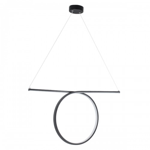 GloboStar® ROME 61294 Κρεμαστό Φωτιστικό Οροφής Linear Design LED CCT 24W 2640lm 200° AC 220-240V - Εναλλαγή Φωτισμού μέσω Διακόπτη On/Off All In One Ψυχρό 6000k+Φυσικό 4500k+Θερμό 2700k Μ65.5 x Π4 x Υ33cm - Μαύρο - 3 Years Warranty Διακόσμηση - Φως - Χαλ