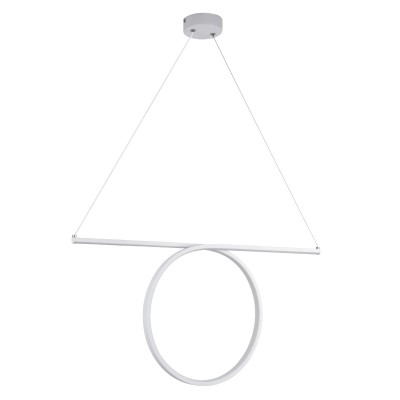 GloboStar® ROME 61295 Κρεμαστό Φωτιστικό Οροφής Linear Design LED CCT 24W 2640lm 200° AC 220-240V - Εναλλαγή Φωτισμού μέσω Διακόπτη On/Off All In One Ψυχρό 6000k+Φυσικό 4500k+Θερμό 2700k Μ65.5 x Π4 x Υ33cm - Λευκό - 3 Years Warranty Διακόσμηση - Φως - Χαλ