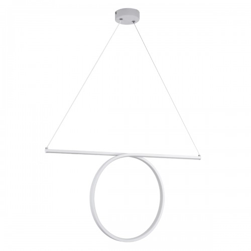 GloboStar® ROME 61295 Κρεμαστό Φωτιστικό Οροφής Linear Design LED CCT 24W 2640lm 200° AC 220-240V - Εναλλαγή Φωτισμού μέσω Διακόπτη On/Off All In One Ψυχρό 6000k+Φυσικό 4500k+Θερμό 2700k Μ65.5 x Π4 x Υ33cm - Λευκό - 3 Years Warranty Διακόσμηση - Φως - Χαλ