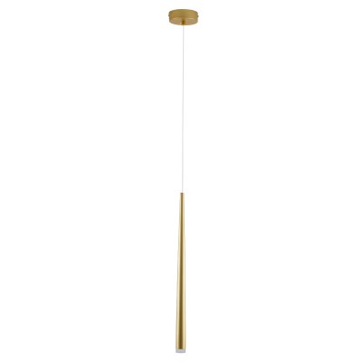 GloboStar® TEARS 61310 Κρεμαστό Φωτιστικό Οροφής Design LED CCT 3W 330lm 180° AC 220-240V - Εναλλαγή Φωτισμού μέσω Διακόπτη On/Off All In One Ψυχρό 6000k+Φυσικό 4500k+Θερμό 2700k Φ3.2 x Υ51.5cm - Χρυσό Βούρτσας - 3 Years Warranty Διακόσμηση - Φως - Χαλιά