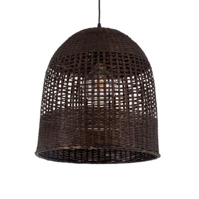 GLOBOSTAR® BORA-BORA 01736 Boho Κρεμαστό Φωτιστικό Οροφής με Ντουί 1 x E27 AC 220-240V IP20 - Καφέ - Μ42 x Π42 x Y44cm