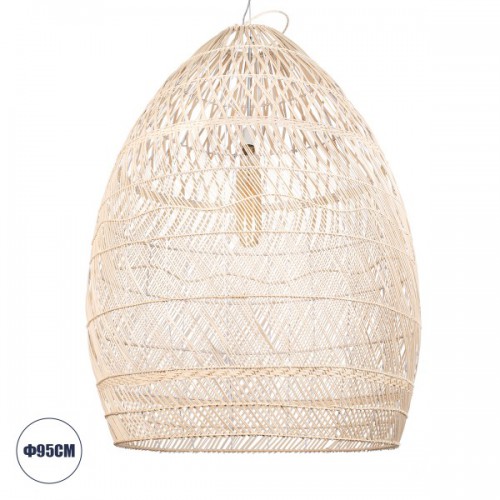 GloboStar® MALIBU 01812 Μοντέρνο Κρεμαστό Φωτιστικό Οροφής Μονόφωτο 1 x E27 Μπεζ Μπαμπού Καμπάνα Φ95 x Υ125cm Διακόσμηση - Φωτισμός - Χαλιά GloboStar® MALIBU 01812 Μοντέρνο Κρεμαστό Φωτιστικό Οροφής Μονόφωτο 1 x E27 Μπεζ Μπαμπού Καμπάνα Φ95 x Υ125cm Διακόσμηση - Φωτισμός - Χαλιά