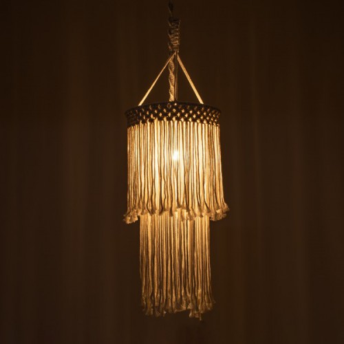 GLOBOSTAR® ZAMBIA 36208 Boho Κρεμαστό Φωτιστικό Οροφής με Ντουί 1 x E27 AC 220-240V IP20 - Μπεζ - Μ30 x Π30 x Υ60cm GLOBOSTAR® ZAMBIA 36208 Boho Κρεμαστό Φωτιστικό Οροφής με Ντουί 1 x E27 AC 220-240V IP20 - Μπεζ - Μ30 x Π30 x Υ60cm