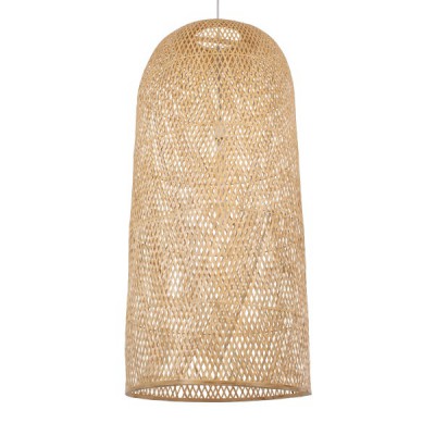 GLOBOSTAR® CALERO 00671 Boho Κρεμαστό Φωτιστικό Οροφής με Ντουί 1 x E27 AC 220-240V IP20 - Μπεζ - Μ50 x Π50 x Y110cm