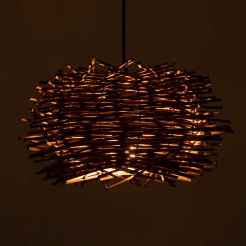 GLOBOSTAR® MINORCA 01732 Boho Κρεμαστό Φωτιστικό Οροφής με Ντουί 1 x E27 AC 220-240V IP20 - Καφέ - Μ30 x Π30 x Υ18cm GLOBOSTAR® MINORCA 01732 Boho Κρεμαστό Φωτιστικό Οροφής με Ντουί 1 x E27 AC 220-240V IP20 - Καφέ - Μ30 x Π30 x Υ18cm