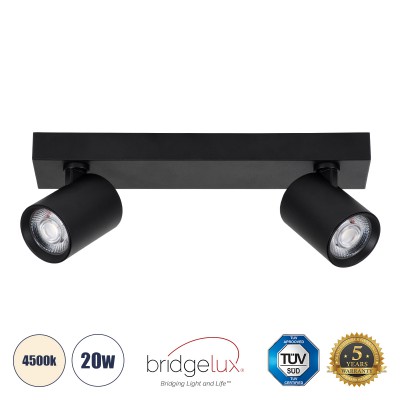 GLOBOSTAR® LEONARDO 60346 Μοντέρνο Φωτιστικό Οροφής LED 20W 2400lm 60° AC 220-240V IP20 Φυσικό Λευκό 4500K - Bridgelux COB - Μαύρο - Μ32 x Π7 x Υ11.8cm - 5 Χρόνια Εγγύηση GLOBOSTAR® LEONARDO 60346 Μοντέρνο Φωτιστικό Οροφής LED 20W 2400lm 60° AC 220-240V IP20 Φυσικό Λευκό 4500K - Bridgelux COB - Μαύρο - Μ32 x Π7 x Υ11.8cm - 5 Χρόνια Εγγύηση