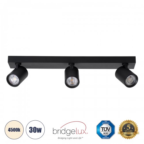 GloboStar® LEONARDO 60348 Μοντέρνο Φωτιστικό Οροφής Ράγα με Κινούμενα Σποτ LED Spot Downlight 30W 3600lm 60° AC 220-240V IP20 Μ52 x Π7 x Υ11.8cm - Μαύρο - Φυσικό Λευκό 4500K - Bridgelux COB - 5 Years Warranty Διακόσμηση - Φως - Χαλιά GloboStar® LEONARDO 60348 Μοντέρνο Φωτιστικό Οροφής Ράγα με Κινούμενα Σποτ LED Spot Downlight 30W 3600lm 60° AC 220-240V IP20 Μ52 x Π7 x Υ11.8cm - Μαύρο - Φυσικό Λευκό 4500K - Bridgelux COB - 5 Years Warranty Διακόσμηση - Φως - Χαλιά
