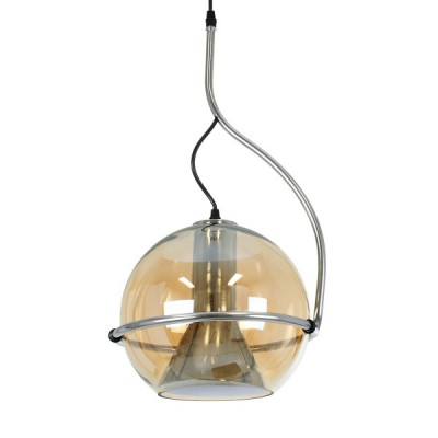 GLOBOSTAR® GLASSO 60927 Μοντέρνο Κρεμαστό Φωτιστικό Οροφής με Ντουί 1 x E27 AC 220-240V IP20 - Ασημί & Μελί - Μ27 x Π27 x Υ52cm GLOBOSTAR® GLASSO 60927 Μοντέρνο Κρεμαστό Φωτιστικό Οροφής με Ντουί 1 x E27 AC 220-240V IP20 - Ασημί & Μελί - Μ27 x Π27 x Υ52cm