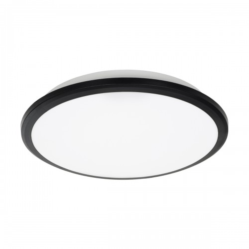 GloboStar® TUFFIN 60997 Πλαφονιέρα Οροφής LED 24W 2640lm 120° AC 220-240V Αδιάβροχη IP54 Φ30 x Υ6.5cm Φυσικό Λευκό 4500K - Μαύρο - Bridgelux Chips - 3 Years Warranty Διακόσμηση - Φως - Χαλιά