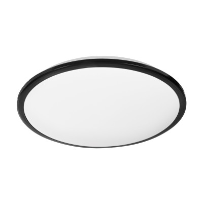 GloboStar® TUFFIN 60999 Πλαφονιέρα Οροφής LED 36W 3960lm 120° AC 220-240V Αδιάβροχη IP54 Φ48 x Υ6.5cm Φυσικό Λευκό 4500K - Μαύρο - Bridgelux Chips - 3 Years Warranty Διακόσμηση - Φως - Χαλιά