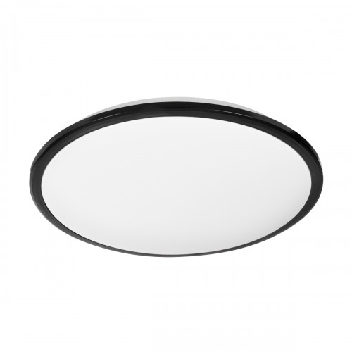 GloboStar® TUFFIN 60999 Πλαφονιέρα Οροφής LED 36W 3960lm 120° AC 220-240V Αδιάβροχη IP54 Φ48 x Υ6.5cm Φυσικό Λευκό 4500K - Μαύρο - Bridgelux Chips - 3 Years Warranty Διακόσμηση - Φως - Χαλιά