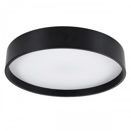 GloboStar® NARNIA 61257 Πλαφονιέρα Οροφής LED CCT 75W 8625lm 120° AC 220-240V - Εναλλαγή Φωτισμού μέσω Τηλεχειριστηρίου All In One Ψυχρό 6000k+Φυσικό 4500k+Θερμό 2700k Dimmable Φ45 x Υ8cm - Μαύρο - 3 Years Warranty Διακόσμηση - Φως - Χαλιά