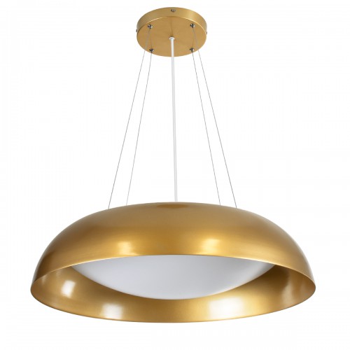 GloboStar® ANATOLIA 61270 Κρεμαστή Πλαφονιέρα Οροφής LED CCT 75W 8625lm 120° AC 220-240V - Εναλλαγή Φωτισμού μέσω Τηλεχειριστηρίου All In One Ψυχρό 6000k+Φυσικό 4500k+Θερμό 2700k Dimmable Φ60cm - Χρυσό - 3 Years Warranty Διακόσμηση - Φως - Χαλιά