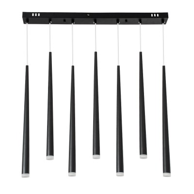 GloboStar® TEARS 61311 Κρεμαστό Φωτιστικό Οροφής Design LED CCT 21W 2310lm 180° AC 220-240V - Εναλλαγή Φωτισμού μέσω Τηλεχειριστηρίου All In One Ψυχρό 6000k+Φυσικό 4500k+Θερμό 2700k Dimmable Μ70 x Π3.2 x Υ60cm - Μαύρο - 3 Years Warranty Διακόσμηση - Φως -