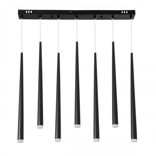 GloboStar® TEARS 61311 Κρεμαστό Φωτιστικό Οροφής Design LED CCT 21W 2310lm 180° AC 220-240V - Εναλλαγή Φωτισμού μέσω Τηλεχειριστηρίου All In One Ψυχρό 6000k+Φυσικό 4500k+Θερμό 2700k Dimmable Μ70 x Π3.2 x Υ60cm - Μαύρο - 3 Years Warranty Διακόσμηση - Φως -