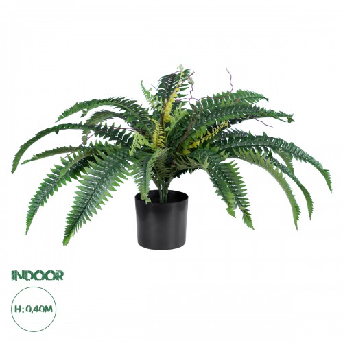 GloboStar® Artificial Garden FERN 20058 Τεχνητό Διακοσμητικό Φυτό Φτέρη Υ40cm Διακόσμηση - Φως - Χαλιά