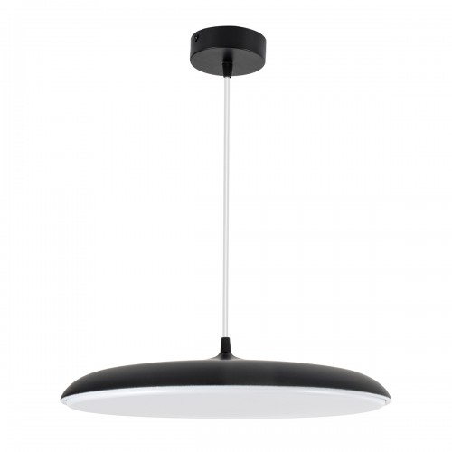 GloboStar® BARON 61254 Κρεμαστή Πλαφονιέρα Οροφής LED CCT 24W 2880lm 120° AC 220-240V - Εναλλαγή Φωτισμού μέσω Διακόπτη On/Off All In One Ψυχρό 6000k+Φυσικό 4500k+Θερμό 2700k Φ40 x Υ10cm - Μαύρο - 3 Years Warranty Διακόσμηση - Φως - Χαλιά