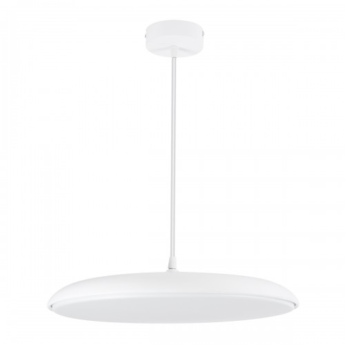GloboStar® BARON 61255 Κρεμαστή Πλαφονιέρα Οροφής LED CCT 24W 2880lm 120° AC 220-240V - Εναλλαγή Φωτισμού μέσω Διακόπτη On/Off All In One Ψυχρό 6000k+Φυσικό 4500k+Θερμό 2700k Φ40 x Υ10cm - Λευκό - 3 Years Warranty Διακόσμηση - Φως - Χαλιά