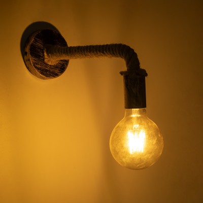 GloboStar® CENADEL 01135 Vintage Φωτιστικό Τοίχου Απλίκα Μονόφωτο 1 x E27 Μπρούτζινο Σκουριά Μεταλλικό με Μπεζ Σχοινί Μ29 x Π10 x Υ15cm Διακόσμηση - Φωτισμός - Χαλιά GloboStar® CENADEL 01135 Vintage Φωτιστικό Τοίχου Απλίκα Μονόφωτο 1 x E27 Μπρούτζινο Σκουριά Μεταλλικό με Μπεζ Σχοινί Μ29 x Π10 x Υ15cm Διακόσμηση - Φωτισμός - Χαλιά