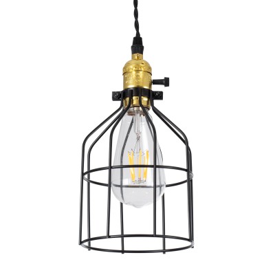 GLOBOSTAR® GALOT 01179 Vintage Κρεμαστό Φωτιστικό Οροφής με Ντουί 1 x E27 AC 220-240V IP20 - Μαύρο & Χρυσό - Μ13.5 x Π13.5 x Y16cm GLOBOSTAR® GALOT 01179 Vintage Κρεμαστό Φωτιστικό Οροφής με Ντουί 1 x E27 AC 220-240V IP20 - Μαύρο & Χρυσό - Μ13.5 x Π13.5 x Y16cm