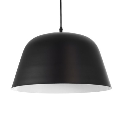 GLOBOSTAR® UPVALE 01281 Μοντέρνο Κρεμαστό Φωτιστικό Οροφής με Ντουί 1 x E27 AC 220-240V IP20 - Μαύρο & Λευκό - Μ40 x Π40 x Υ24cm