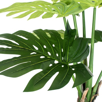 GloboStar® Artificial Garden MONSTERA SET 20090 - Τεχνητό Διακοσμητικό Σετ Φυτών Μονστέρα A:Υ300cm B:Υ200cm C:Υ150cm Διακόσμηση - Φως - Χαλιά