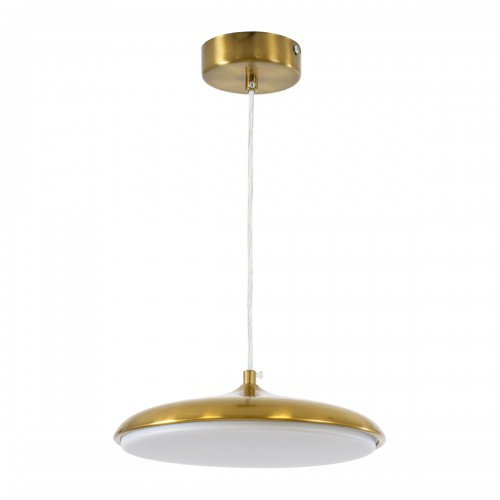 GloboStar® BARON 60886 Κρεμαστή Πλαφονιέρα Οροφής LED CCT 12W 1440lm 120° AC 220-240V - Εναλλαγή Φωτισμού μέσω Διακόπτη On/Off All In One Ψυχρό 6000k+Φυσικό 4500k+Θερμό 2700k Φ25 x Υ8cm - Χρυσό Πλατίνα - 3 Years Warranty Διακόσμηση - Φως - Χαλιά