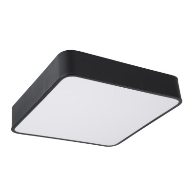 GloboStar® KAMALA 61206-S Πλαφονιέρα Οροφής LED CCT 67W 7370lm 120° AC 220-240V - Εναλλαγή Φωτισμού μέσω Τηλεχειριστηρίου All In One Ψυχρό 6000k+Φυσικό 4500k+Θερμό 2700k Dimmable Μ40 x Π40 x Υ8cm- Μαύρο - 3 Years Warranty Διακόσμηση - Φως - Χαλιά