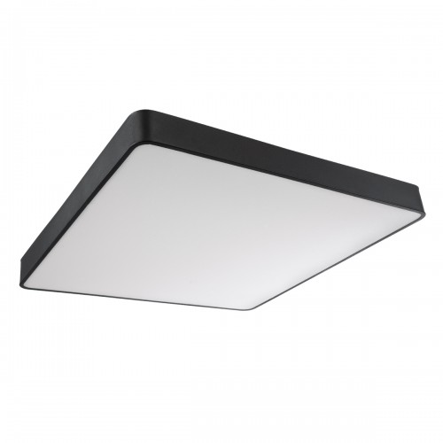 GloboStar® KAMALA 61210-S Πλαφονιέρα Οροφής LED CCT 100W 11020lm 120° AC 220-240V - Εναλλαγή Φωτισμού μέσω Τηλεχειριστηρίου All In One Ψυχρό 6000k+Φυσικό 4500k+Θερμό 2700k Dimmable Μ80 x Π80 x Υ8cm- Μαύρο - 3 Years Warranty Διακόσμηση - Φως - Χαλιά
