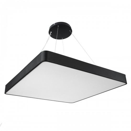GloboStar® KAMALA 61210-P Κρεμαστή Πλαφονιέρα Οροφής LED CCT 100W 11020lm 120° AC 220-240V - Εναλλαγή Φωτισμού μέσω Τηλεχειριστηρίου All In One Ψυχρό 6000k+Φυσικό 4500k+Θερμό 2700k Dimmable Μ80 x Π80 x Υ8cm- Μαύρο - 3 Years Warranty Διακόσμηση - Φως - Χαλ