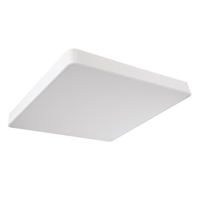 GloboStar® KAMALA 61211-S Πλαφονιέρα Οροφής LED CCT 100W 11020lm 120° AC 220-240V - Εναλλαγή Φωτισμού μέσω Τηλεχειριστηρίου All In One Ψυχρό 6000k+Φυσικό 4500k+Θερμό 2700k Dimmable Μ80 x Π80 x Υ8cm - Λευκό - 3 Years Warranty Διακόσμηση - Φως - Χαλιά