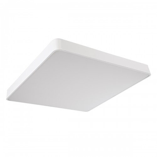 GloboStar® KAMALA 61211-S Πλαφονιέρα Οροφής LED CCT 100W 11020lm 120° AC 220-240V - Εναλλαγή Φωτισμού μέσω Τηλεχειριστηρίου All In One Ψυχρό 6000k+Φυσικό 4500k+Θερμό 2700k Dimmable Μ80 x Π80 x Υ8cm - Λευκό - 3 Years Warranty Διακόσμηση - Φως - Χαλιά