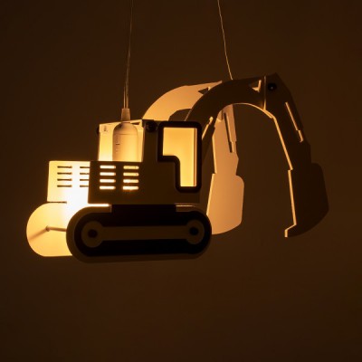 GLOBOSTAR® EXCAVATOR 61579 Παιδικό Κρεμαστό Φωτιστικό Οροφής με Ντουί 1 x E27 AC 220-240V IP20 - Κίτρινο & Μαύρο - Μ45 x Π15.5 x Υ27cm GLOBOSTAR® EXCAVATOR 61579 Παιδικό Κρεμαστό Φωτιστικό Οροφής με Ντουί 1 x E27 AC 220-240V IP20 - Κίτρινο & Μαύρο - Μ45 x Π15.5 x Υ27cm
