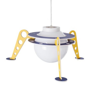 GLOBOSTAR® UFO 61581 Παιδικό Κρεμαστό Φωτιστικό Οροφής με Ντουί 1 x E27 AC 220-240V IP20 - Κίτρινο & Μπλε - Μ58 x Π58 x Υ24cm GLOBOSTAR® UFO 61581 Παιδικό Κρεμαστό Φωτιστικό Οροφής με Ντουί 1 x E27 AC 220-240V IP20 - Κίτρινο & Μπλε - Μ58 x Π58 x Υ24cm